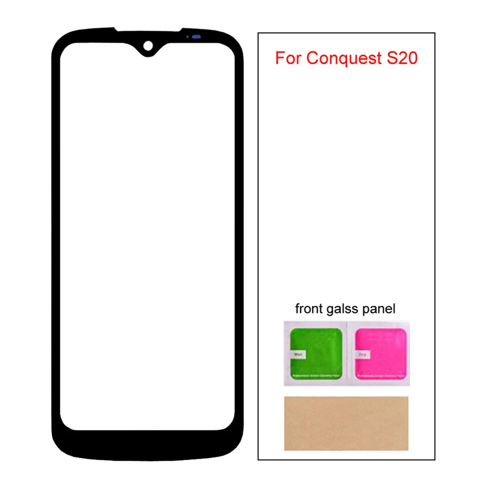 Для Conquest S20 ЖК-экран передняя стеклянная панель запасные части для телефона