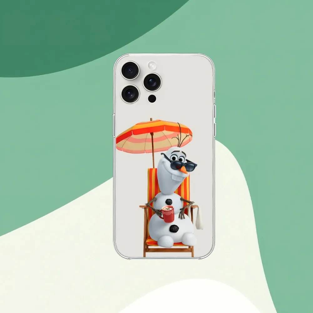Чехол для телефона MINISO O-Olaf Frozen Cute Snowman прозрачного iPhone 16 13 14 12 11 15 Max Plus Pro Mini Shell