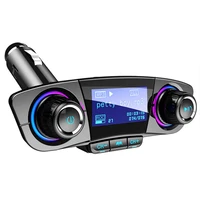 fm transmitter aux modulator car bluetooth 5 0 wireless handsfree kit audio music mp3 player wsmart charge car dual usb charger