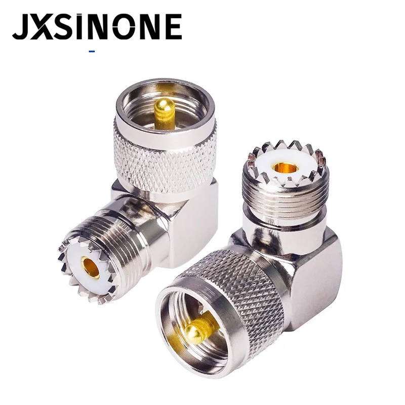 JXSINONE 5 шт. УВЧ SO239 гнездо до PL259 прямоугольный 90-градусный радиочастотный разъем |