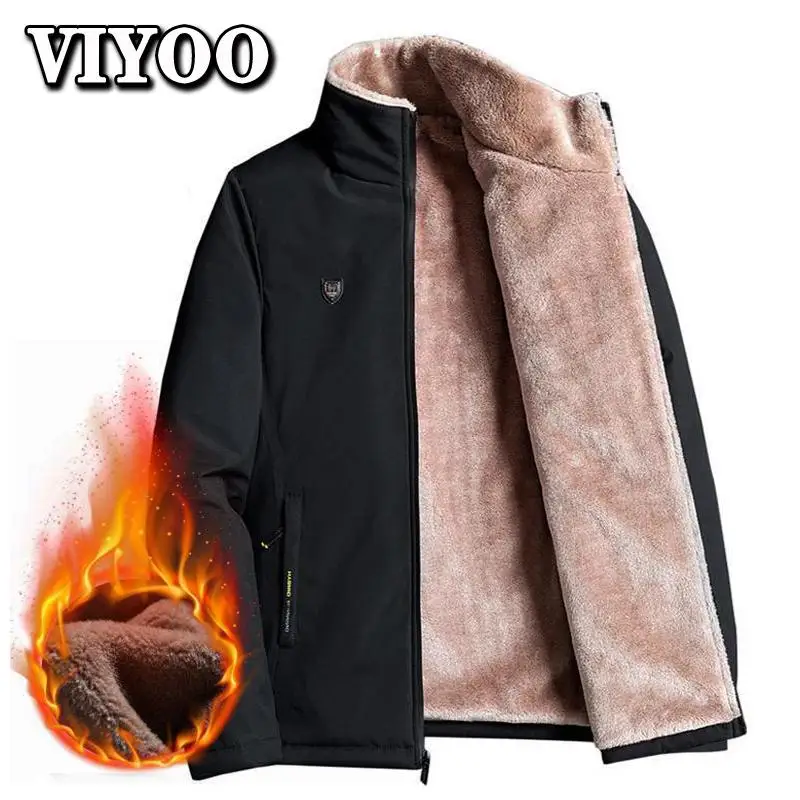 7 8Xl Men's Oversized  Winter Down Coat Classic Clothes Jacket Windcheater Man Waistcoat Thick Fleece Military Jacket With Zippe