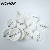 1020pcs 25mm 4 hole large resin imitation horn pattern buttons for clothes men suit coat handmade black decorative sewing