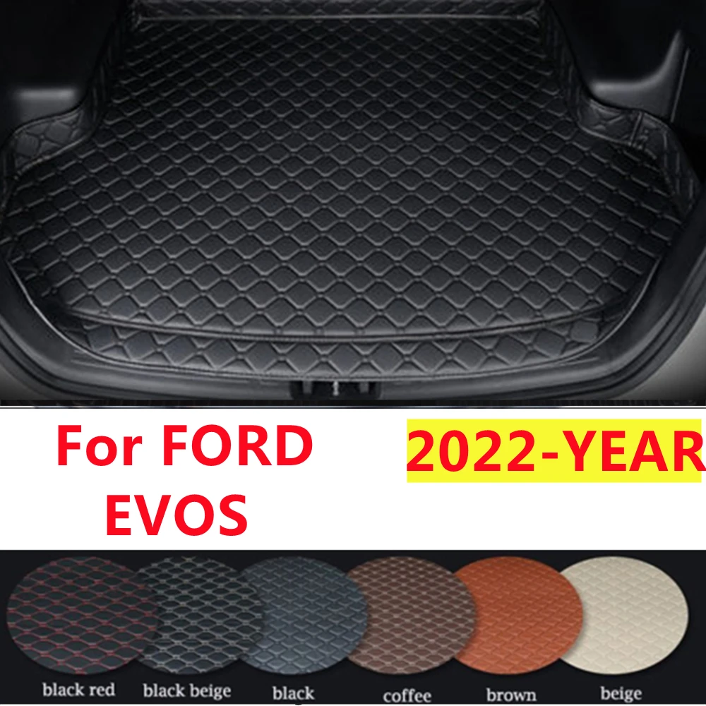 

SJ High Side Custom Fit For FORD EVOS 2022 YEAR All Weather Waterproof Car Trunk Mat AUTO Rear Cargo Liner Cover Carpet