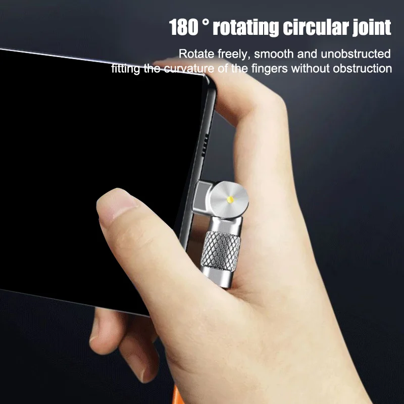 Высокоскоростные кабели для передачи данных USB TypeC 120 Вт 7 А с поворотным плечом на