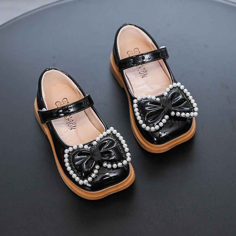 Туфли детские из лакированной кожи с квадратным носком 26-36 дюймов |