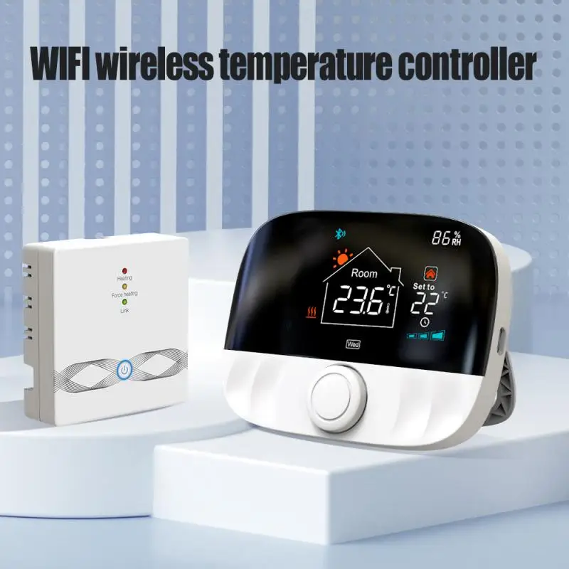 

Newest Tuya Smart RF Wireless Wifi Thermostat Temperature Controller For Gas Boiler Floor Heating Termostato Works With Alexa