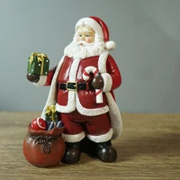 resin statue christmas santa send a gift nordic abstract ornaments for figurines for interior sculpture room home decor