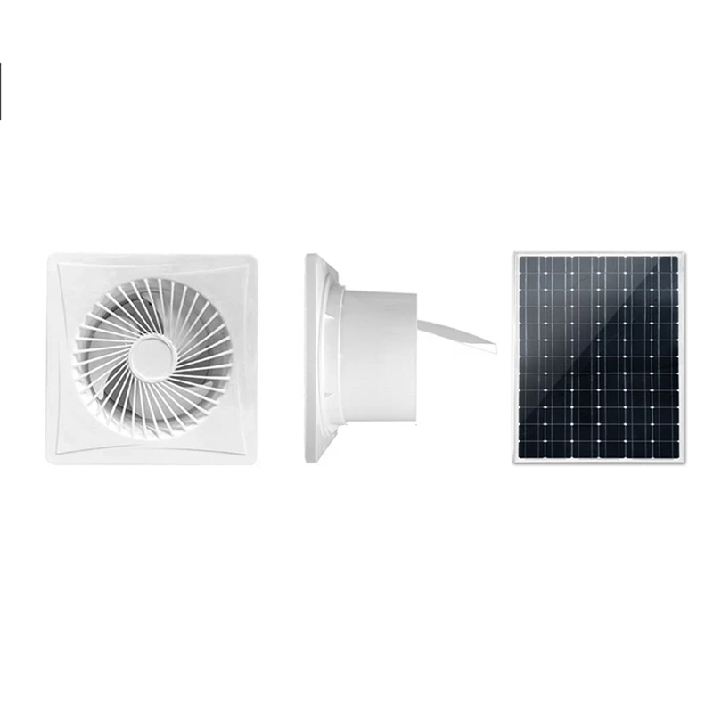 

Вытяжные вентиляторы на солнечных батареях 17 Вт, солнечная панель 8 дюймов для вентиляции сада, куриных копсов, домашних животных
