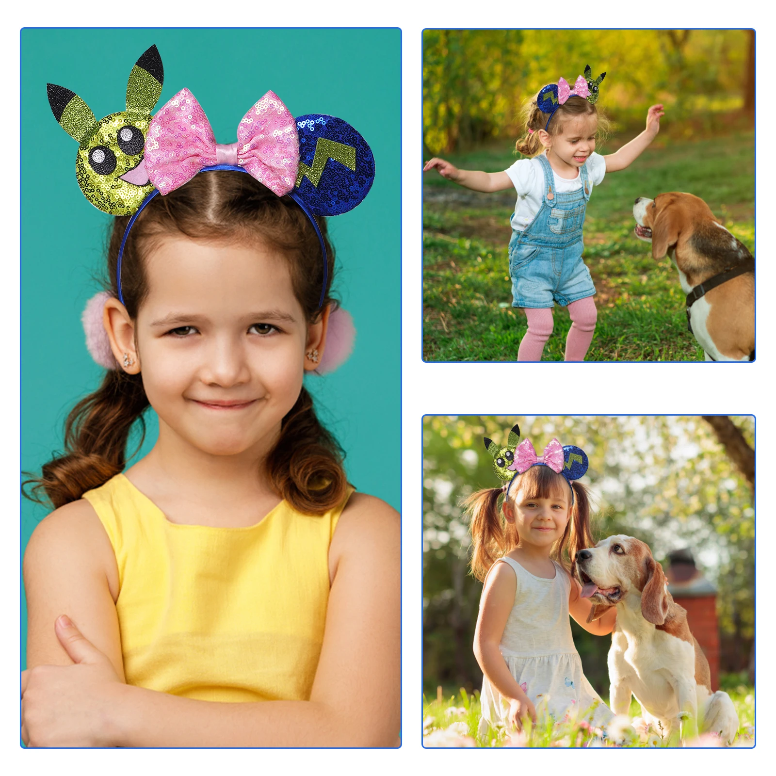 

Customized Inspired Ear Handmade Cartoon Frog Devil Headhand Mouse Ear Headband Hair Accessories for Women Headwear Hair Bands