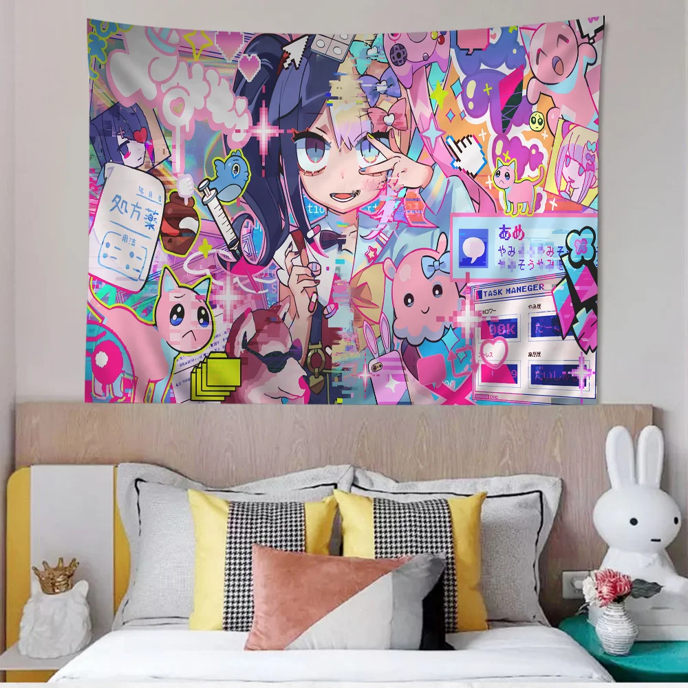 N-Needy Girl Cartoon Tapestry Art Science Fiction Room Home Decor