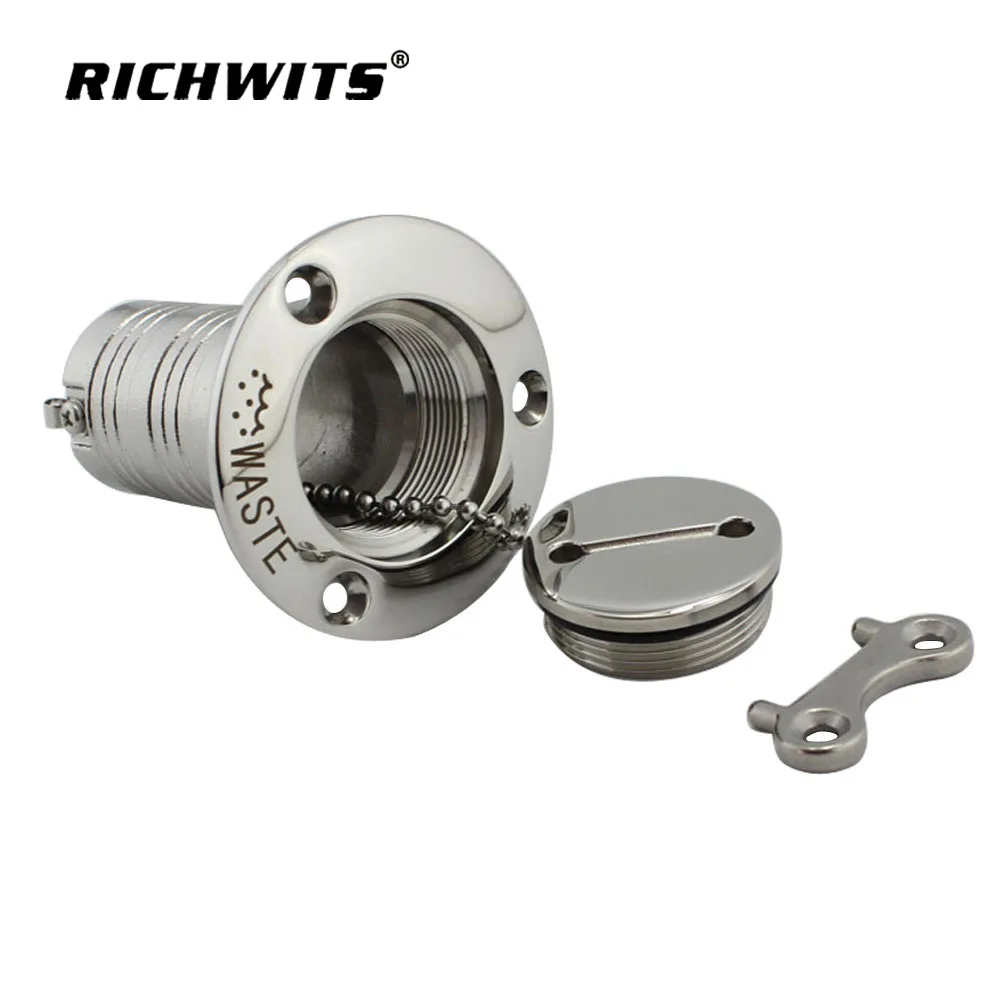Mirror Polished 316 Stainless Steel Boat Deck Filler with Key Cap for Yacht