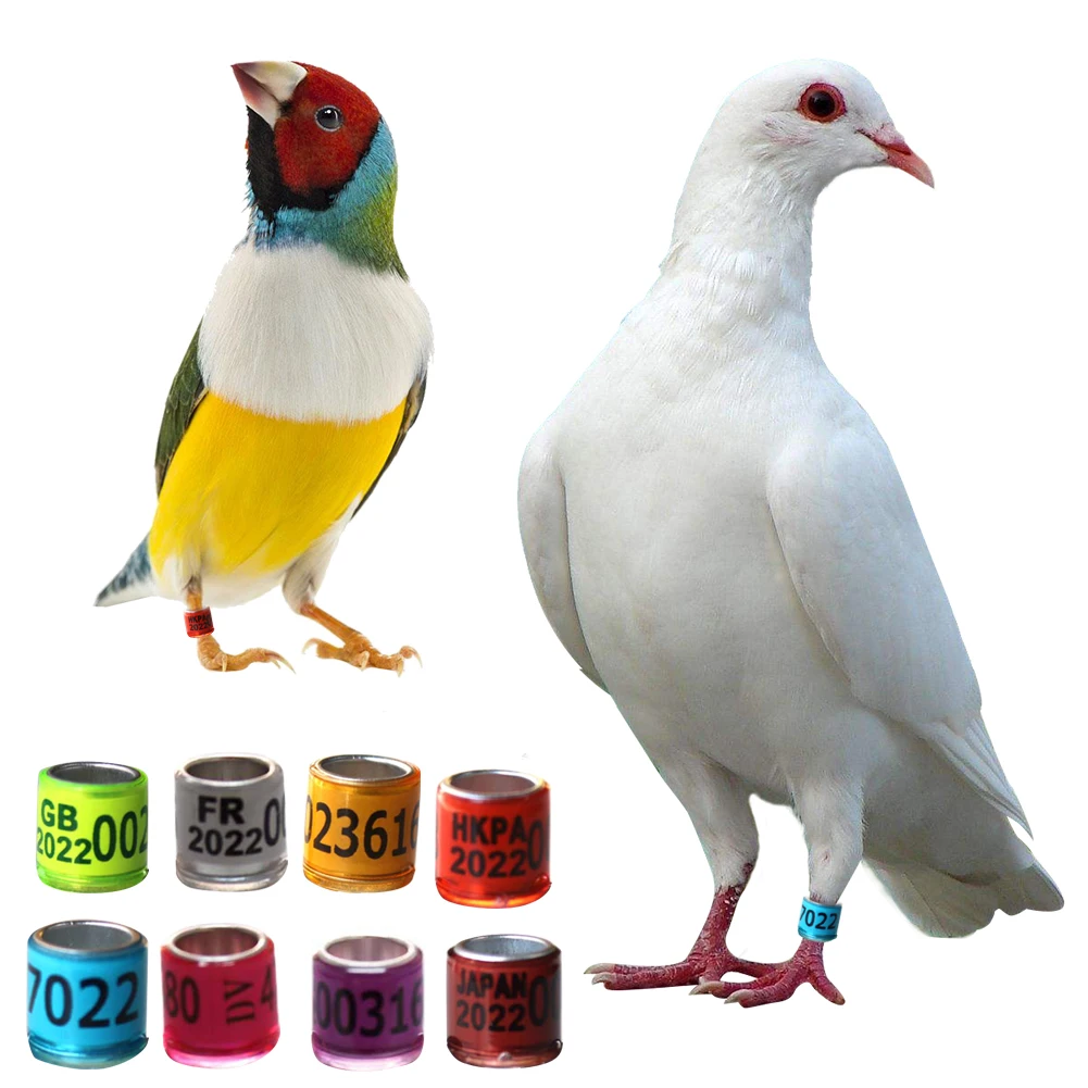 Aluminum Bird Parrots Foot Ring Pigeons With Numbered Outdoor Flight Training Tool Competition Identification Label |