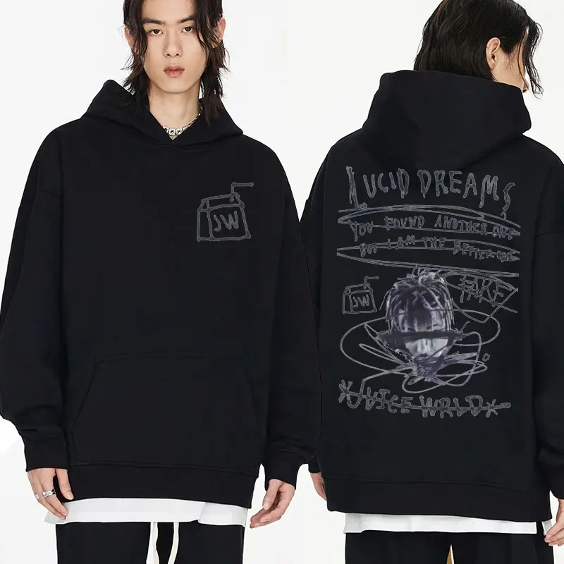 

Men's Women's Hoodie Sweatshirt Juice Wrld Hip Hop Harajuku Oversized Hoodies Autumn and Winter Long Sleeves Fleece Pullover