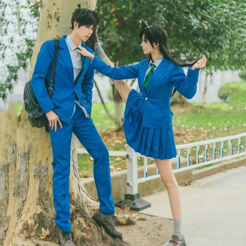 Детектив Конан Кудо Шиничи Косс Костюм Мори Ран Коран Школьная форма Косплей для