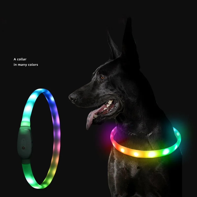 

40-50cm Pet Dog Led Callor Night Safety Flashing Glow Dog Loss Prevention Collar USB Charge