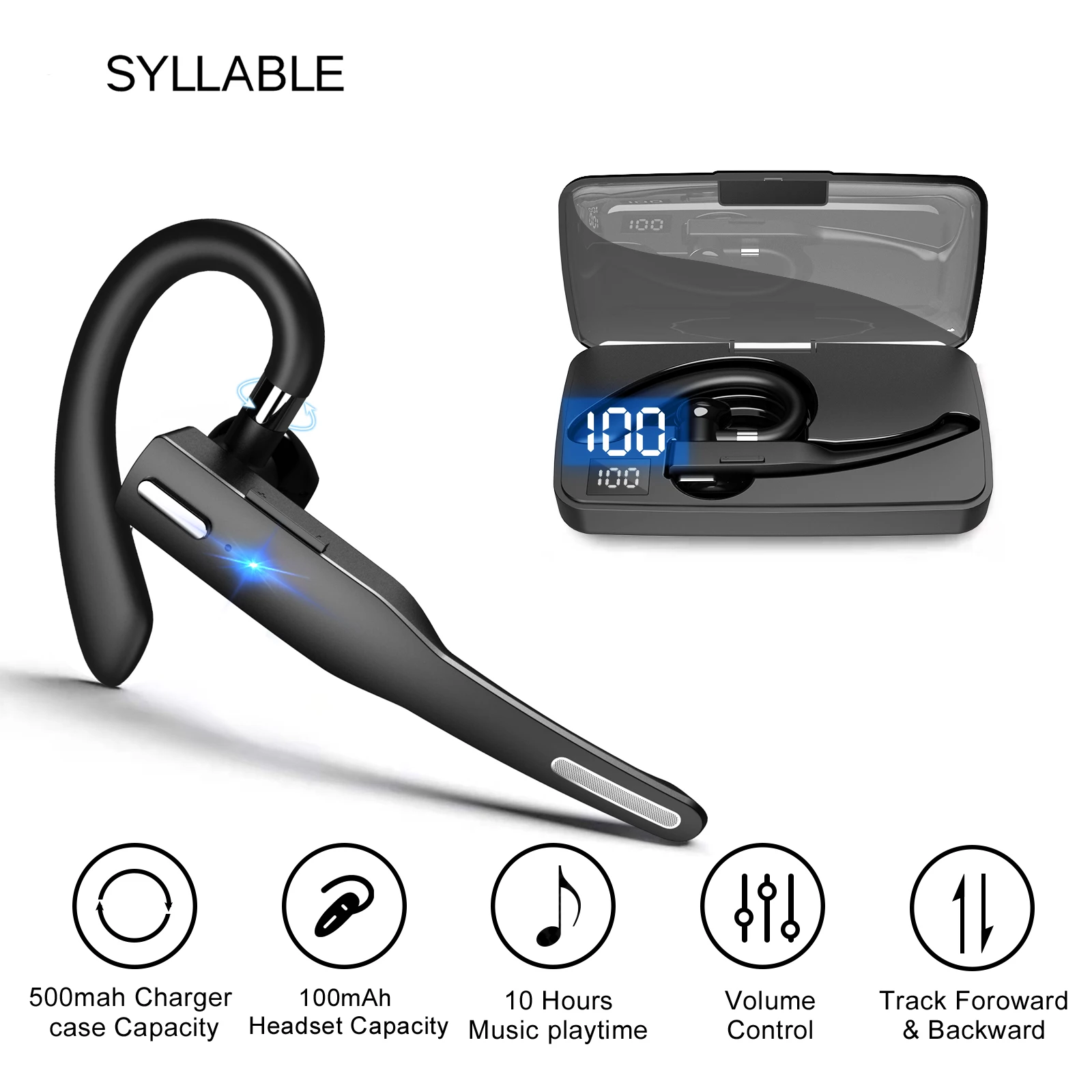 

Original SYLLABLE YYK-525 wireless sport Earphones Fit for BT V5.1 bass noise reduction SYLLABLE YYK-525 Volume control earbuds