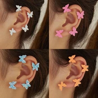 2022 new luminous butterfly clip on earring glow in dark ear cuff non piercing fake cartilage earrings women ear clip jewelry
