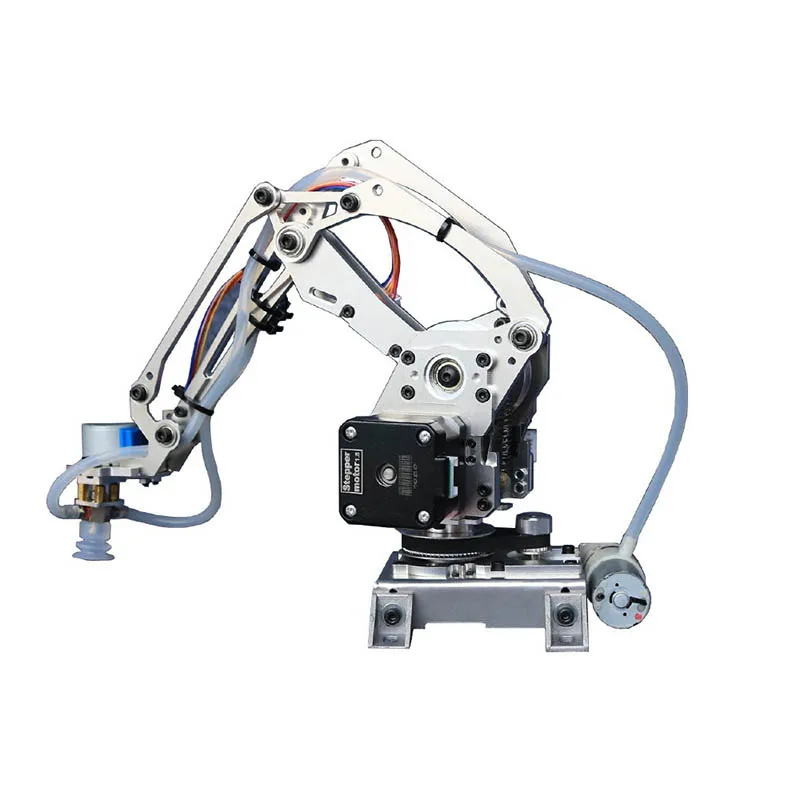 Braccio Robot Manipolatore In Metallo Passo-Passo Con Grande Pompa Ad Aria Aspirante Per Robot Arduino Modello Robotico Industriale Stepper Robot A 4 