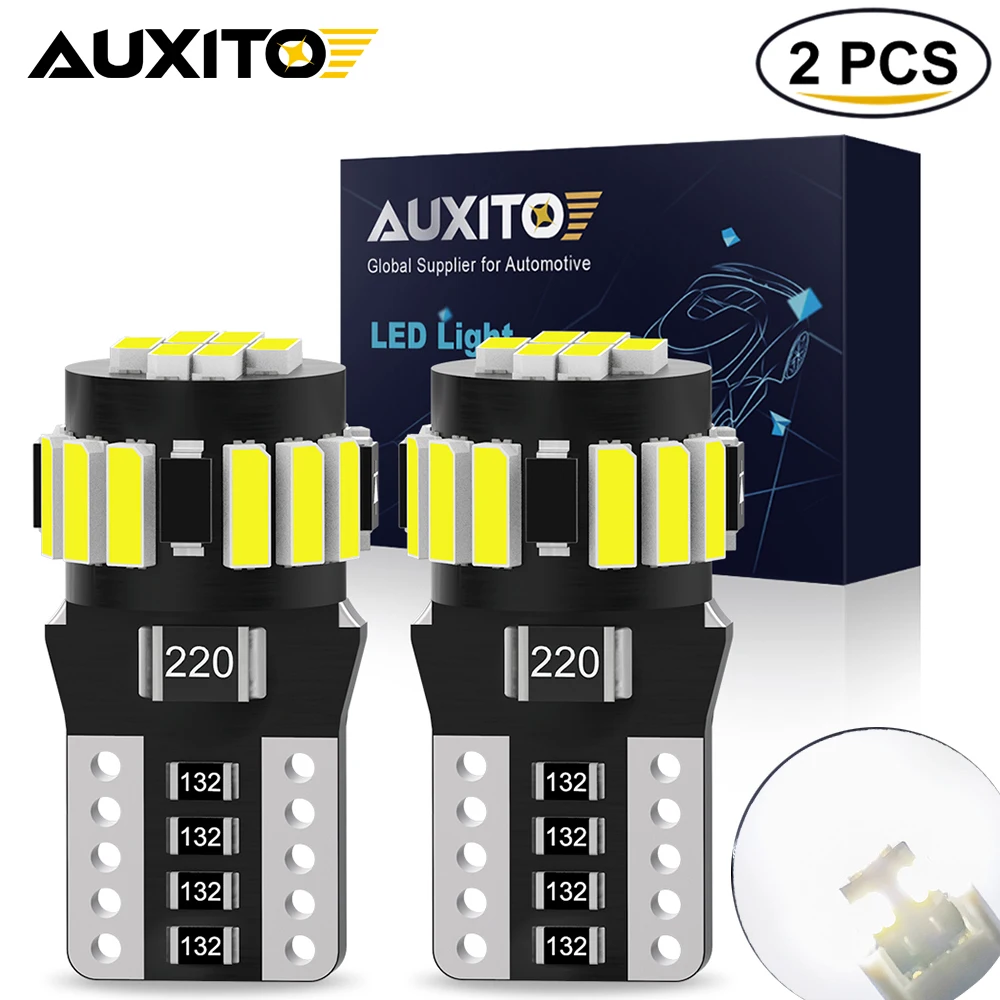 

AUXITO 194 LED Bulb Canbus 168 2825 W5W T10 LED Bulb for Car Dome Map Door Parking License Plate Lights 12V 2Pcs Replacement