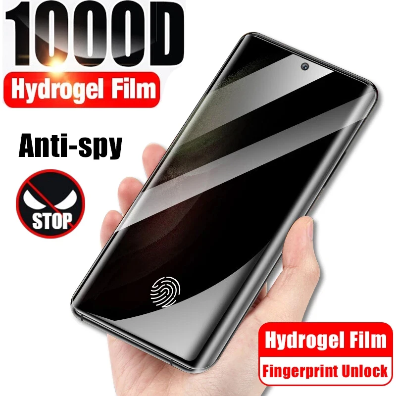 anti spy hydrogel film for samsung galaxy s21 s20 s10 note 10 9 plus s22 note 20 ultra s9 s8 s10 plus privacy screen protectors free global shipping