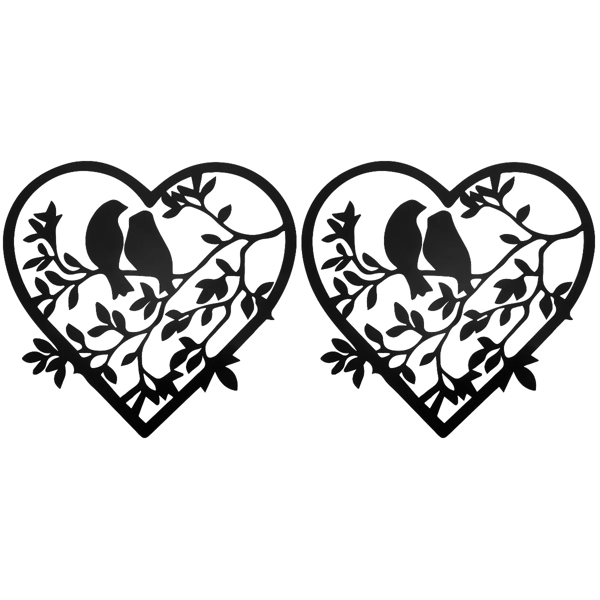 

Wall Bird Decor Sculpture Silhouettemetalhanging Iron Sculptures Branch Birds Decorative Animal Figurine Decorations Tree