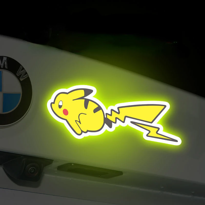 

Automobile Sticker Reflective Warning Stickers Cute Car Stickers Pikachu Cartoon