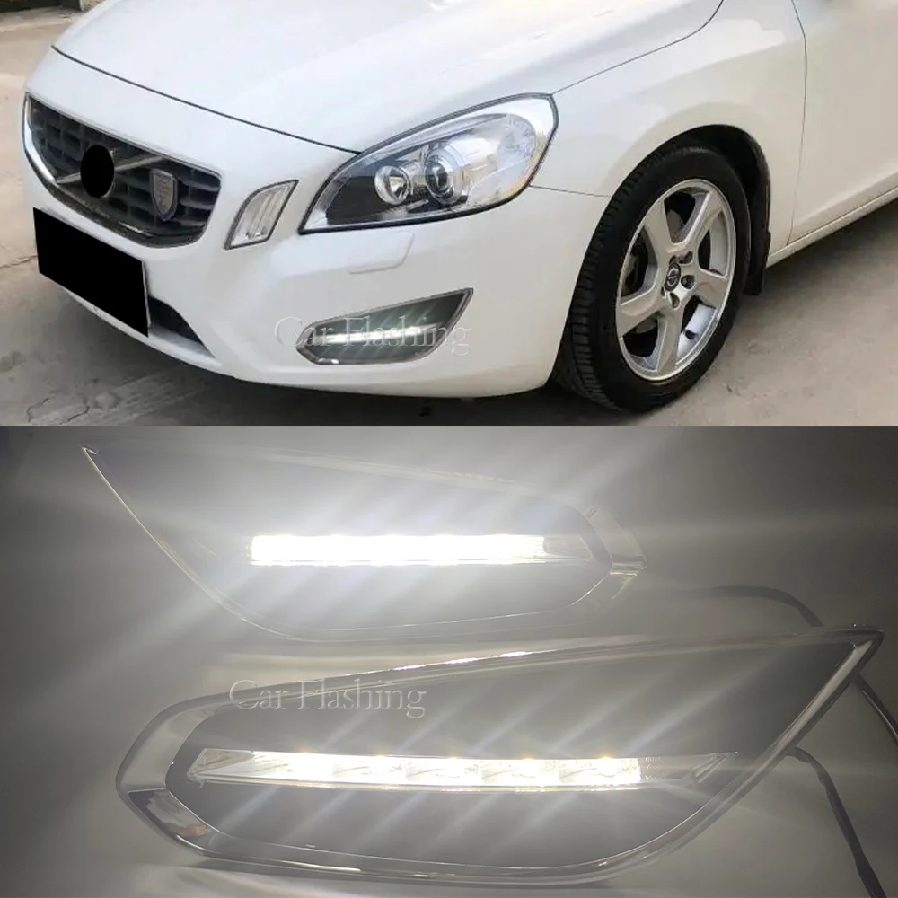 1 комплект автомобильные светодиодсветодиодный дневные ходовые огни для Volvo S60 2009