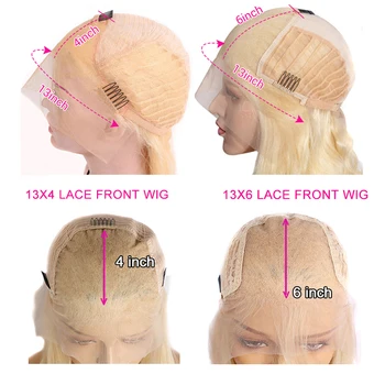 13x6 HD Transparent 613 Blonde Lace Frontal Human Hair Wigs 613 Bob Wig Brazilian Bone Straight 13x4 Lace Front Human Hair Wigs 6
