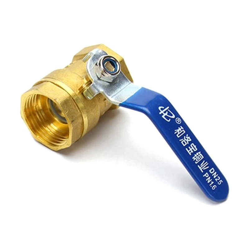 

Ball-Valve Thickened tap water with Handle Thread Valves Double Brass Inner Wire DN25 1" Brass Connector