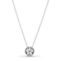 original moments snowflake collier with crystal necklace for women 925 sterling silver bead charm necklace pandora jewelry