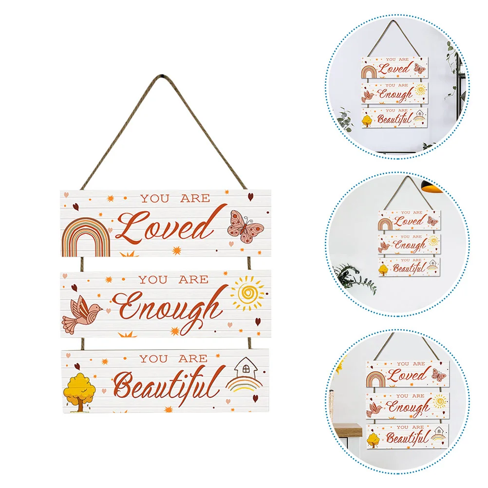 

Wall Sign Hangingrustic Bedroom Decor Plaque Wood Board Farmhouse Girls Love Wooden Decorative Signs Word Warming Quote Home