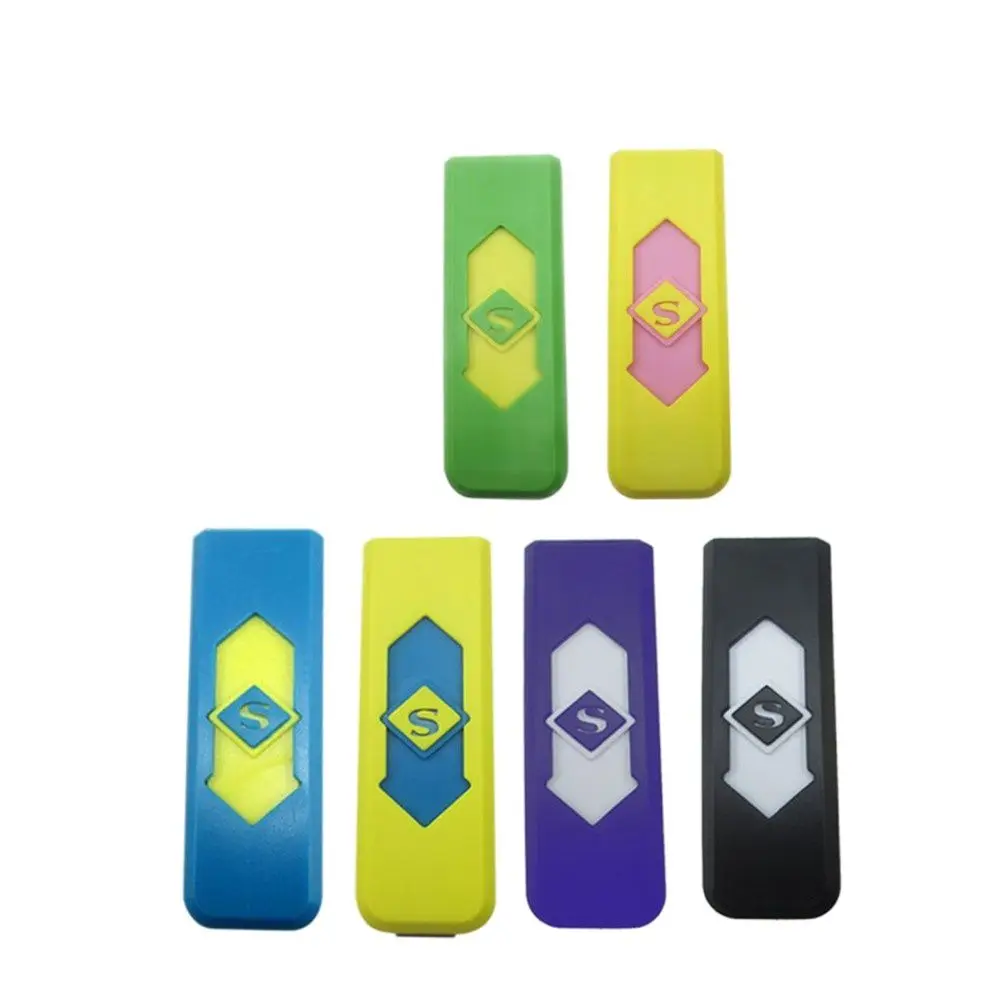 7 color USB Electronic Rechargeable Battery Flameless Car Cigarette Lighter No flame Gas/Fuel 1pcs 2017 new | Автомобили и
