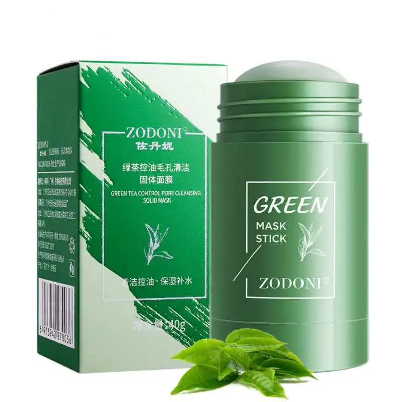 

Cleansing Green Tea Mask Solid Mask Deep Cleaning Moisturizing Mud Mask Shrink Pores Blackhead Masks Purifying Clay Stick
