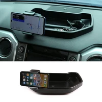 abs black central control dashboard phone holder storage box phone holder tray for toyota tundra 2014 2020 car accessories