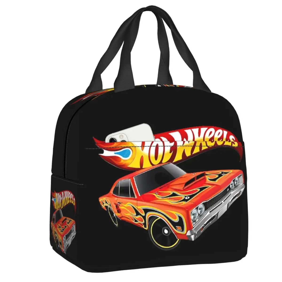 Пользовательские Hot Wheels для фанатов термоизолированная сумка обеда мультяшный
