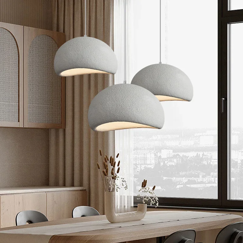 

3 colors changeable Japanese Wabi Sabi Modern Chandelier Dining Living Room Pendant Light Bedroom Bar Home E27 Loft Hanging Lamp