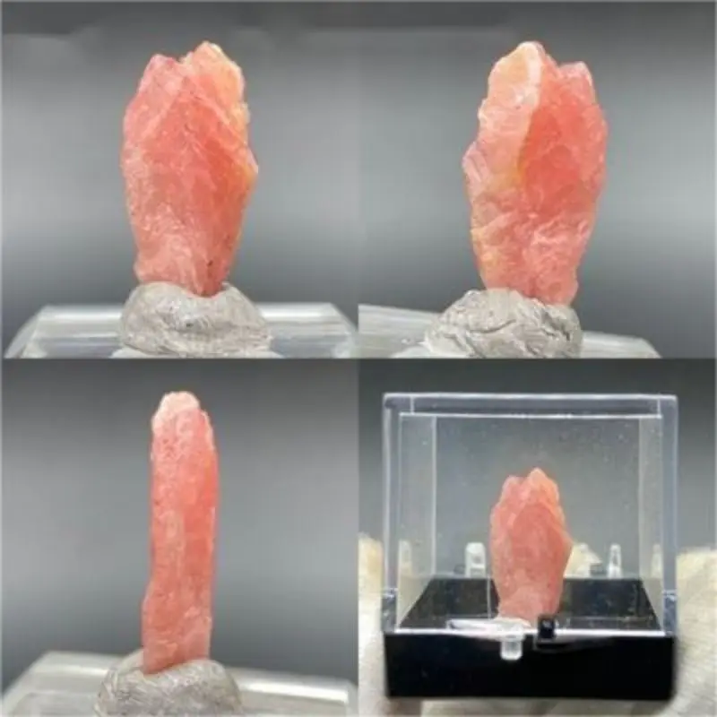 1Pcs Natural Rhodochroite Raw Ore Mineral Crystal Teaching Popular Science Specimens Red Nature Stone Rock Crystal Ornaments