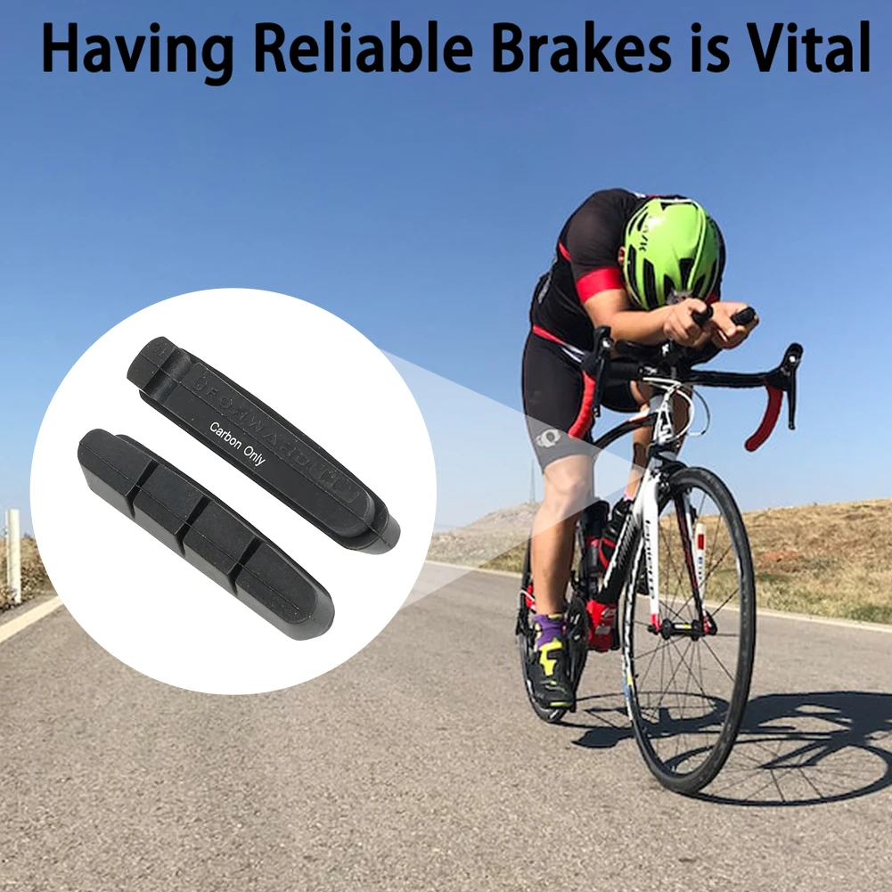 

1pair Carbon Rim Wheels Brake Pads-Braided Composite For 105/Ultagra/R55c4 Outdoor Riding Bike Replacement Brake Pads Bicicletas