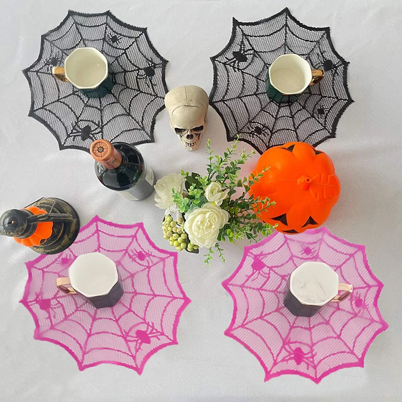 Черная искусственная ткань на Хэллоуин 2024 для домашнего декора кухонный декор