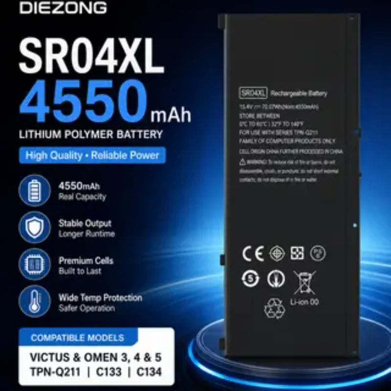 Фото Аккумулятор для ноутбука 15.4В SR04XL 4550 мАч для HP 917678-171 917678-1B1 917678-2B1 917724-855 HSTNN-DB7W HSTNN-IB7Z HSTN №1
