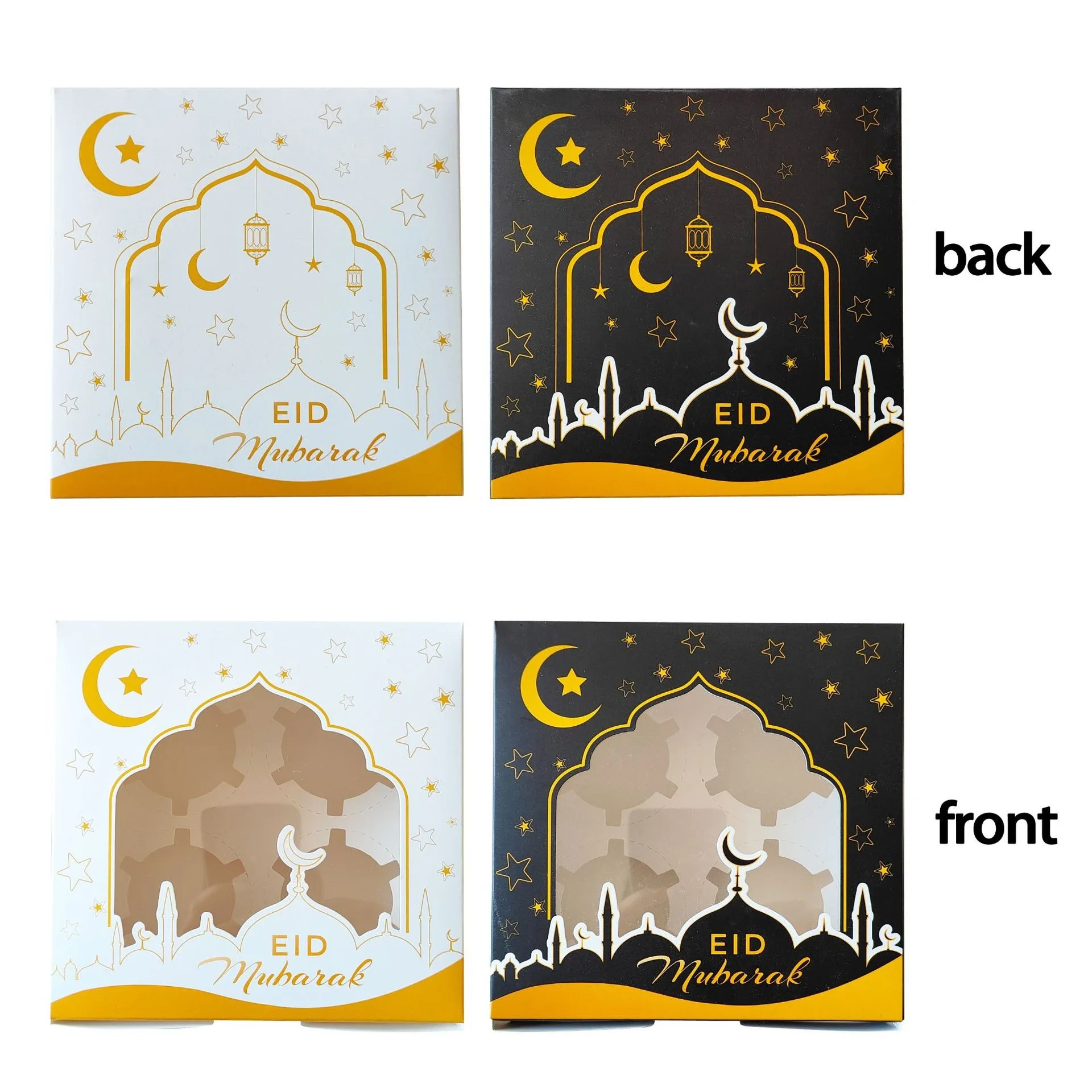 Eid Mubarak Dessert Tart Box Middle East New Year Moon Gift Packaging AL Adha Happy 2025 Party Supplies