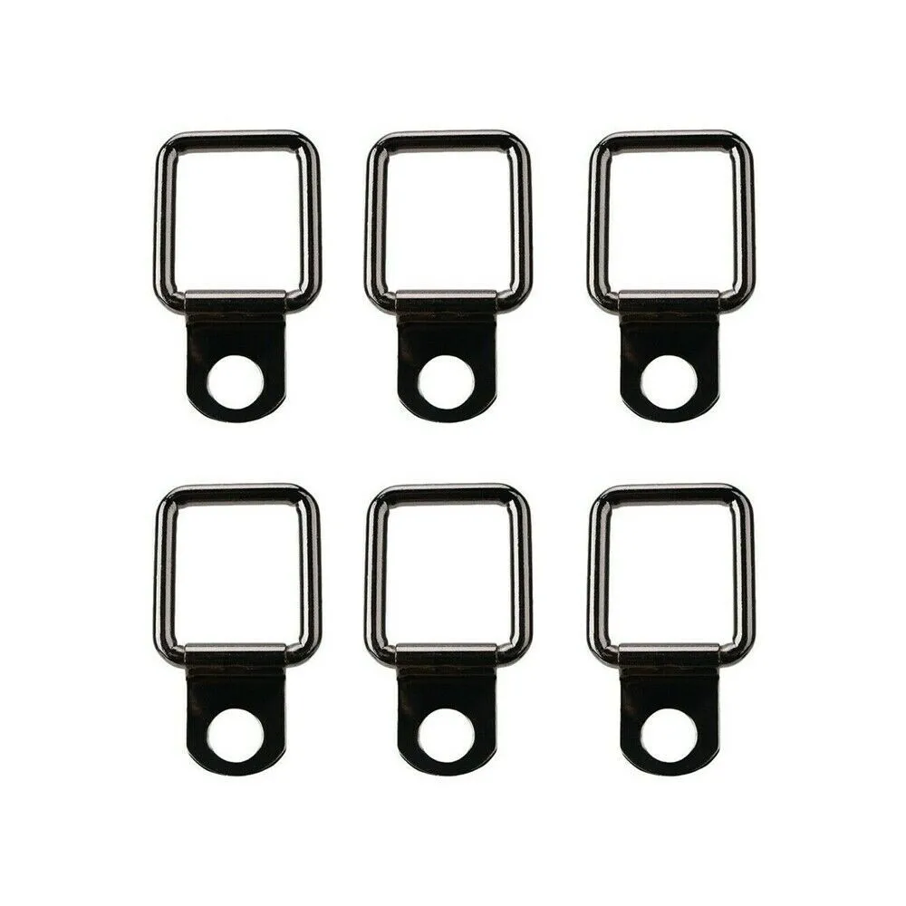 

6pcs D-rings Black Heavy Duty Fixing Point Anchor Lashing Eye Tie Down Loop D-Ring Hook Tie-down D-ring