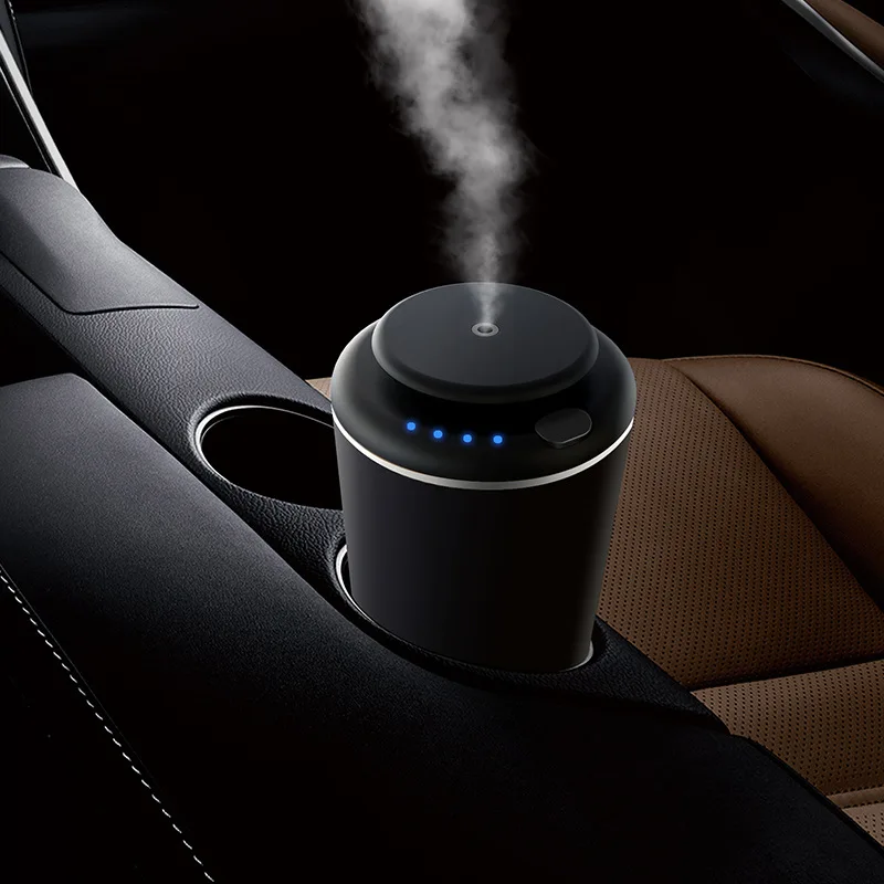 Enlarge USB Rechargeable Aromatherapy Scent Car Air Freshener Machine Waterless Essential Oil Car Aroma Diffuser Car Air Freshener