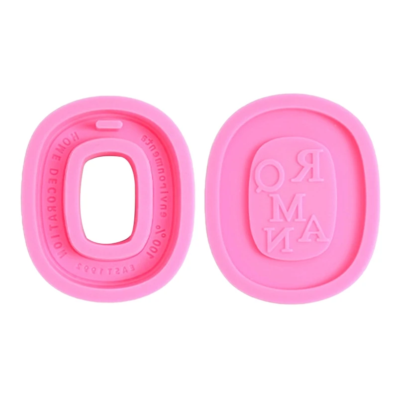 

41XC Rectangle Resin Aromatherapy Mold Silicone Plaster Tablet Mold with Hole ROMAN