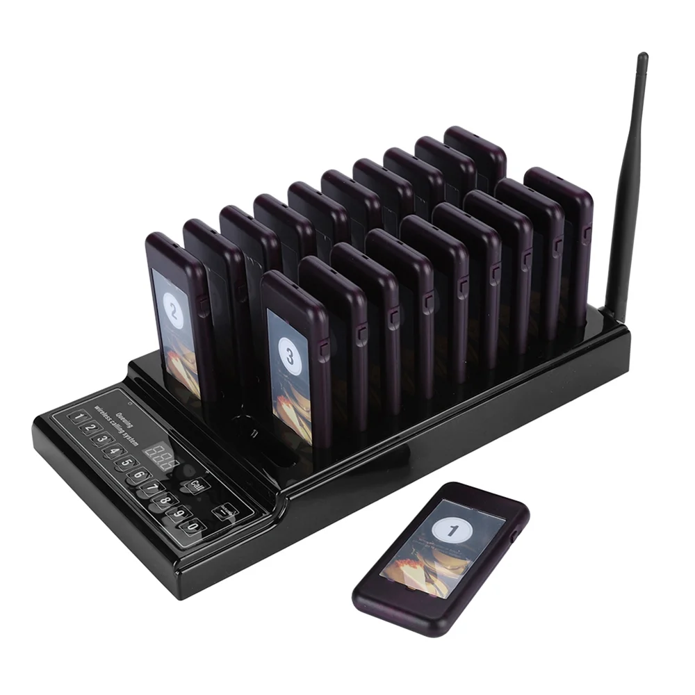 

Coaster pager with 20 pcs restaurant waiter calling system