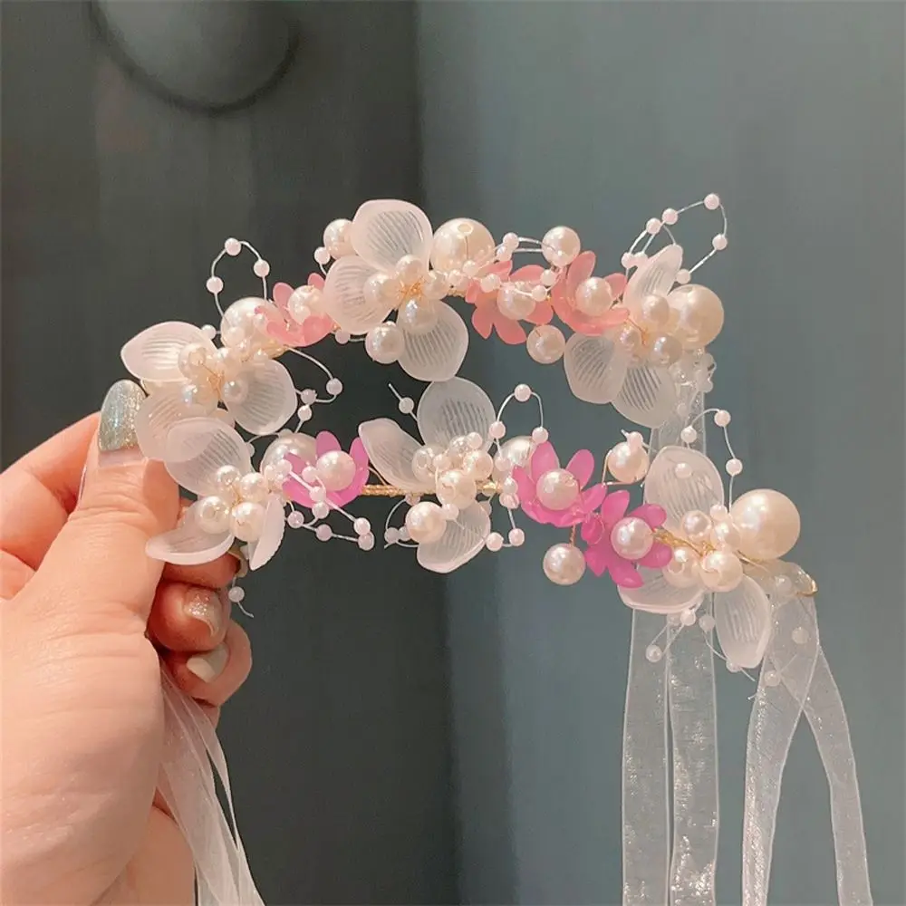 

Ribbon Alloy Kids Gift Headdress Children Wreath Girl Flower Hair Band Korean Style Headband Braid Hair Style Tool