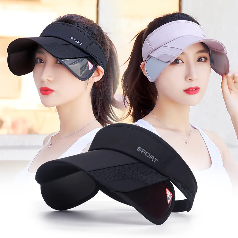 

Outdoor Sport Tennis Running Golf Hat UV Protection Baseball Cap Empty Top Adjustable Visor Caps Women Men Headwear Tops Visors