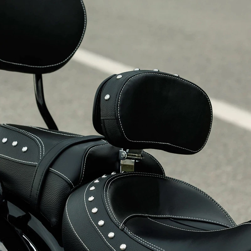 

Motorcycle Driver Backrest Lazy Back Pillow For Indian Chieftain Roadmaster Travel Series 2014-2023 Black And Browm