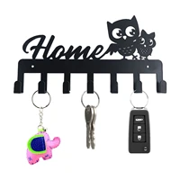 wall jewelry organizer sweet home key hanger for wall decorative black metal wall key rack with 7 hooks for wall office entryway