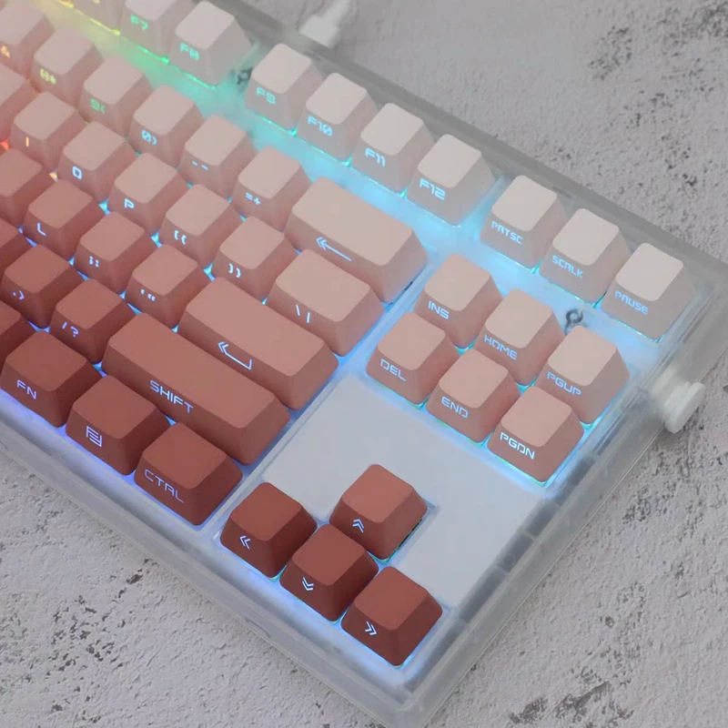 134 Key Gradient Pink PBT Keycaps Backlit RGB OEM Profile Double-shot Key caps For Anne Pro 2 60% Mechanical Gamer Keyboard